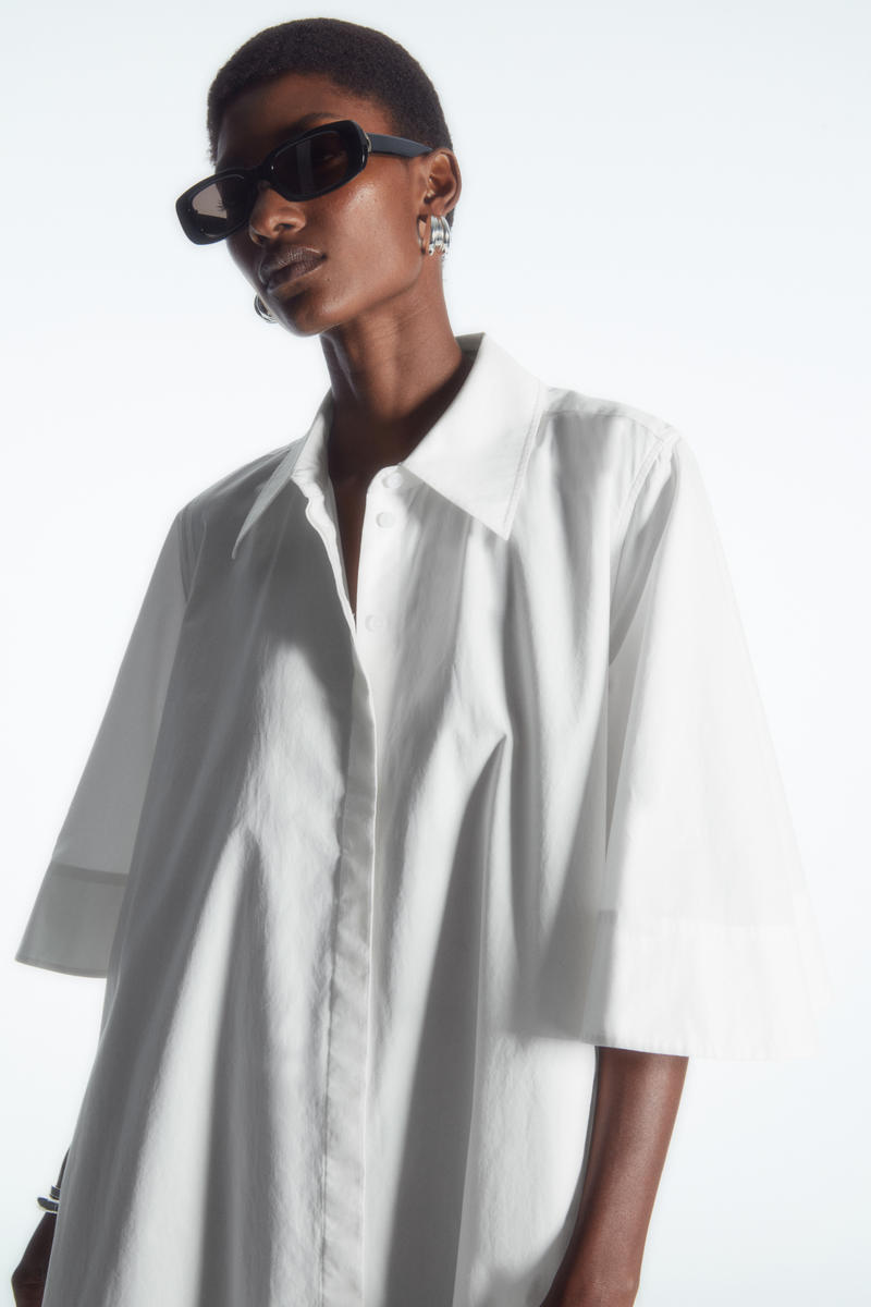 OVERSIZED MINI SHIRT DRESS オーバーサイズミニシャツワンピース 