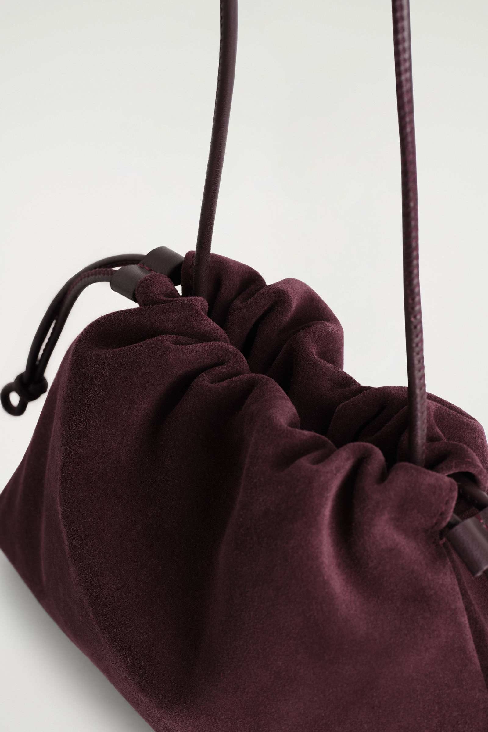 DRAWSTRING BUCKET BAG - LEATHER レザー ドローストリング バケット