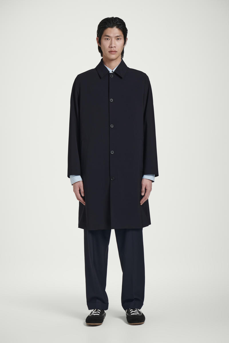 WOOL-BLEND CAR COAT ウールブレンドカーコート ネイビー｜COS コス