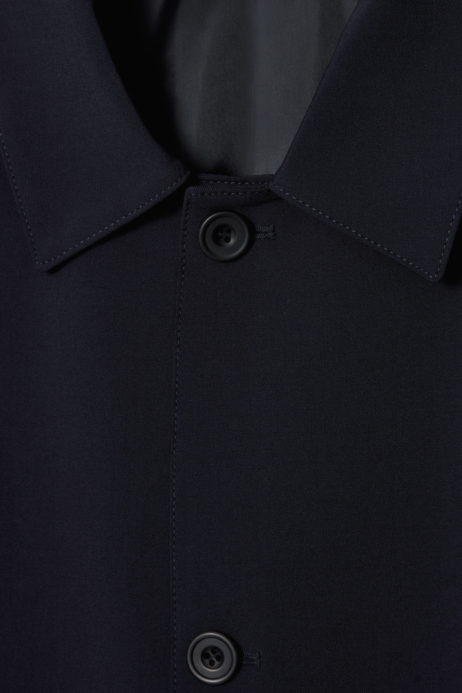 WOOL-BLEND CAR COAT ウールブレンドカーコート ネイビー｜COS コス