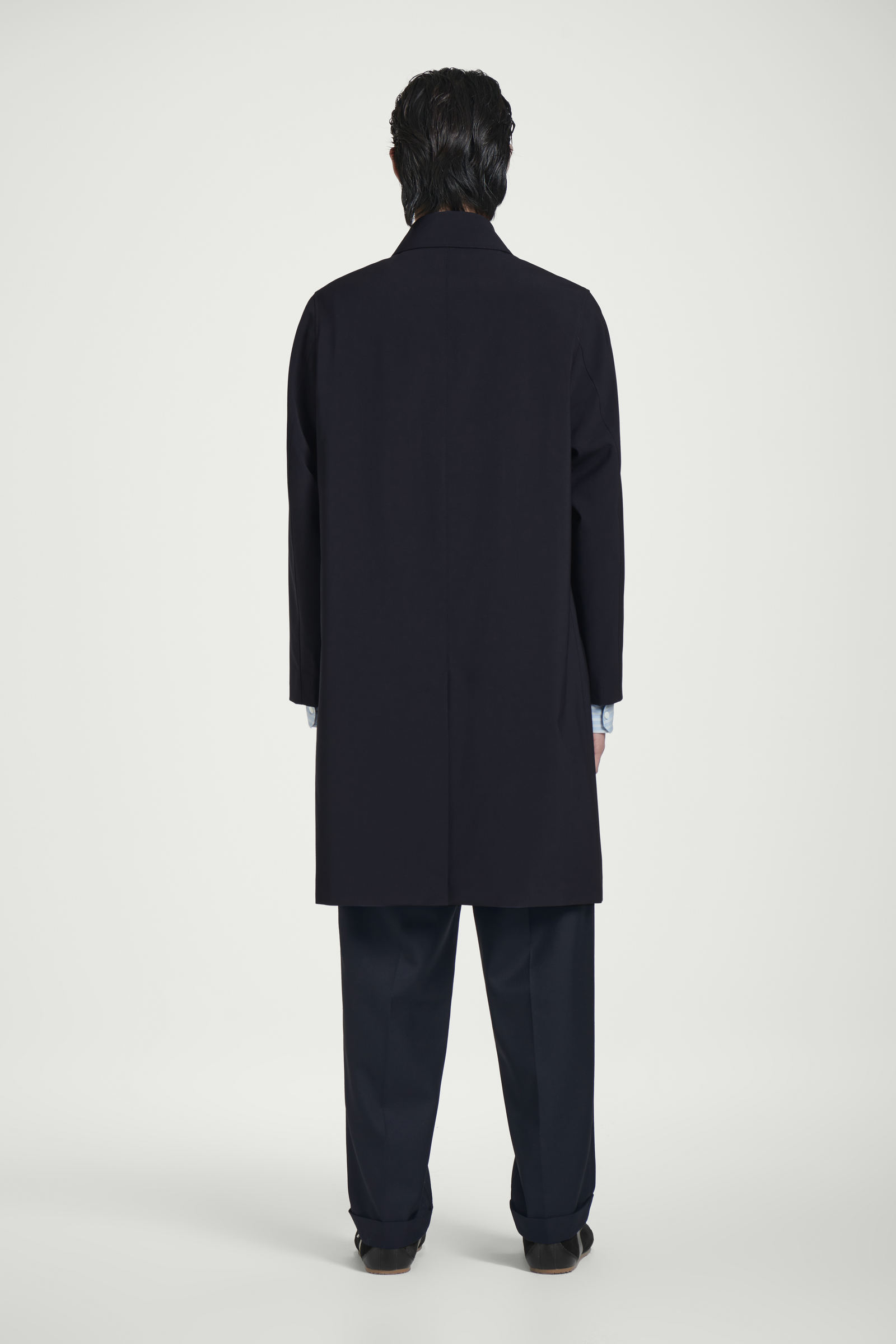 WOOL-BLEND CAR COAT ウールブレンドカーコート ネイビー｜COS コス