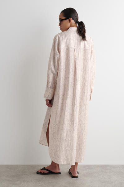 COS プリントフルイドシャツワンピース