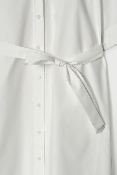 COS  ベルト付き半袖ミディシャツワンピース