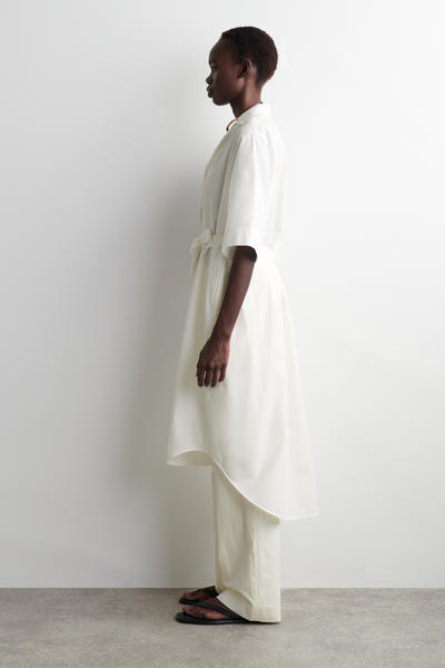 COS  ベルト付き半袖ミディシャツワンピース