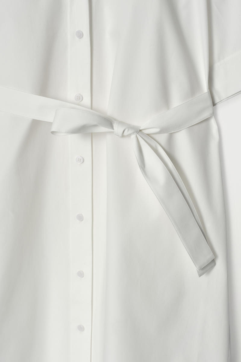 COS  ベルト付き半袖ミディシャツワンピース