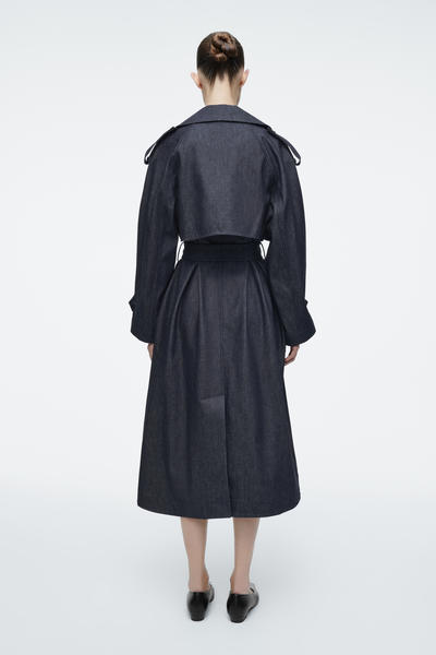 COS オーディオデニムトレンチコート