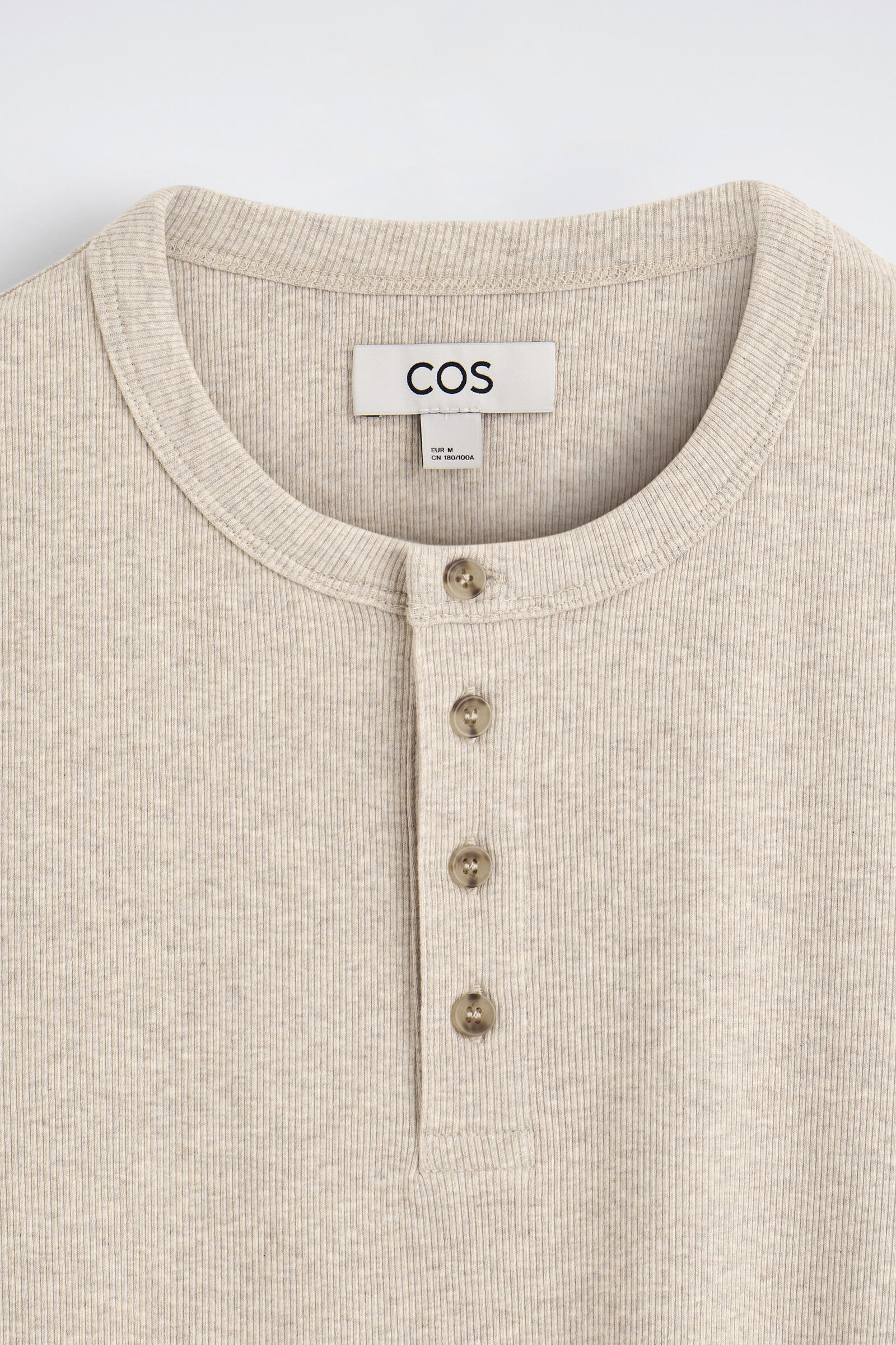 SLIM-FIT RIBBED HENLEY T-SHIRT スリムフィット リブ編み ヘンリーT