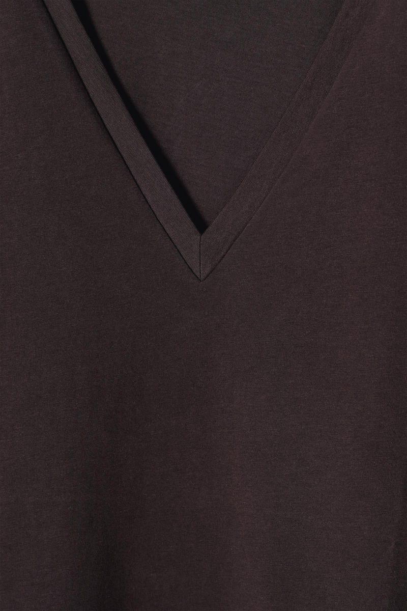 COS VネックコットンTシャツ