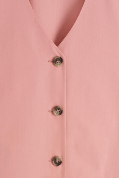 COS ボタン付きピマコットンミニドレス