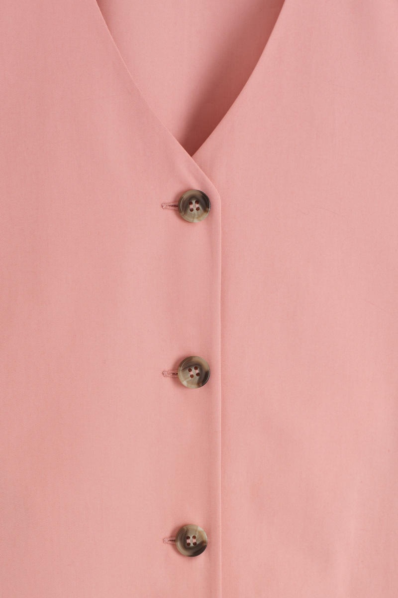 COS ボタン付きピマコットンミニドレス