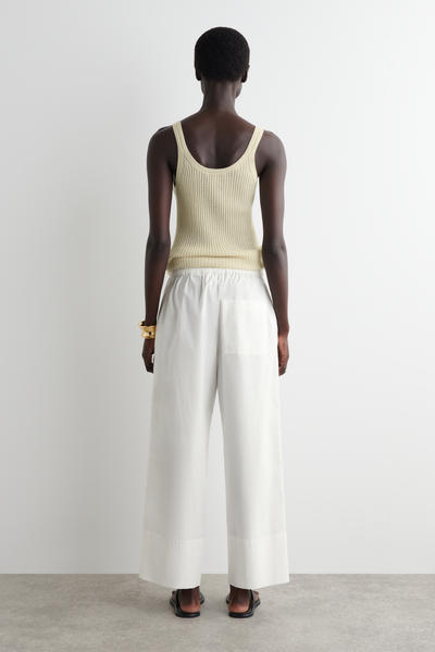 COS ひも付きコットンパンツ