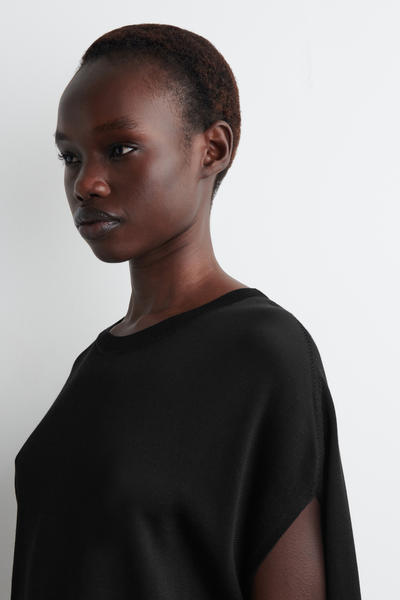 COS サークルカットニットミニドレス