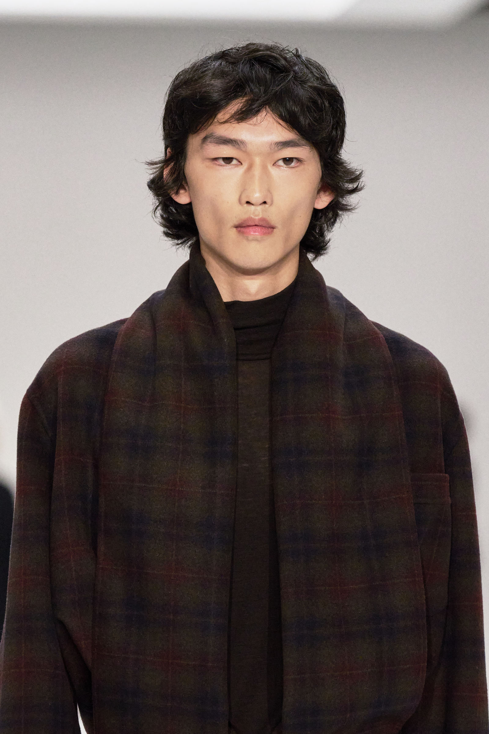 CHECKED SPLIT WOOL SCARF チェック柄スプリットウールスカーフ