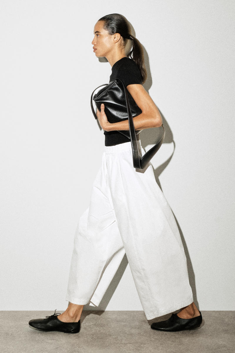 COS ウエストゴム仕様 バレルレッグパンツ