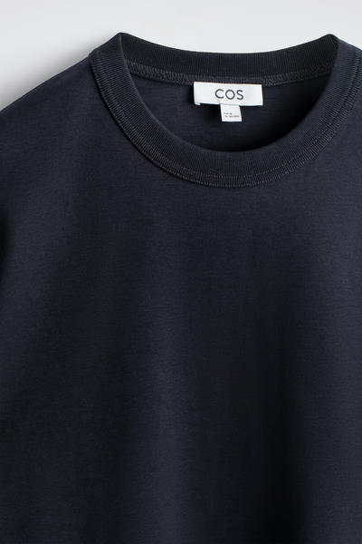 COS インターロックコットンクルーネックTシャツ