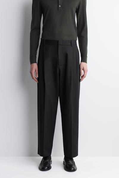 COS ストレートレッグコットンツイルトラウザーズ