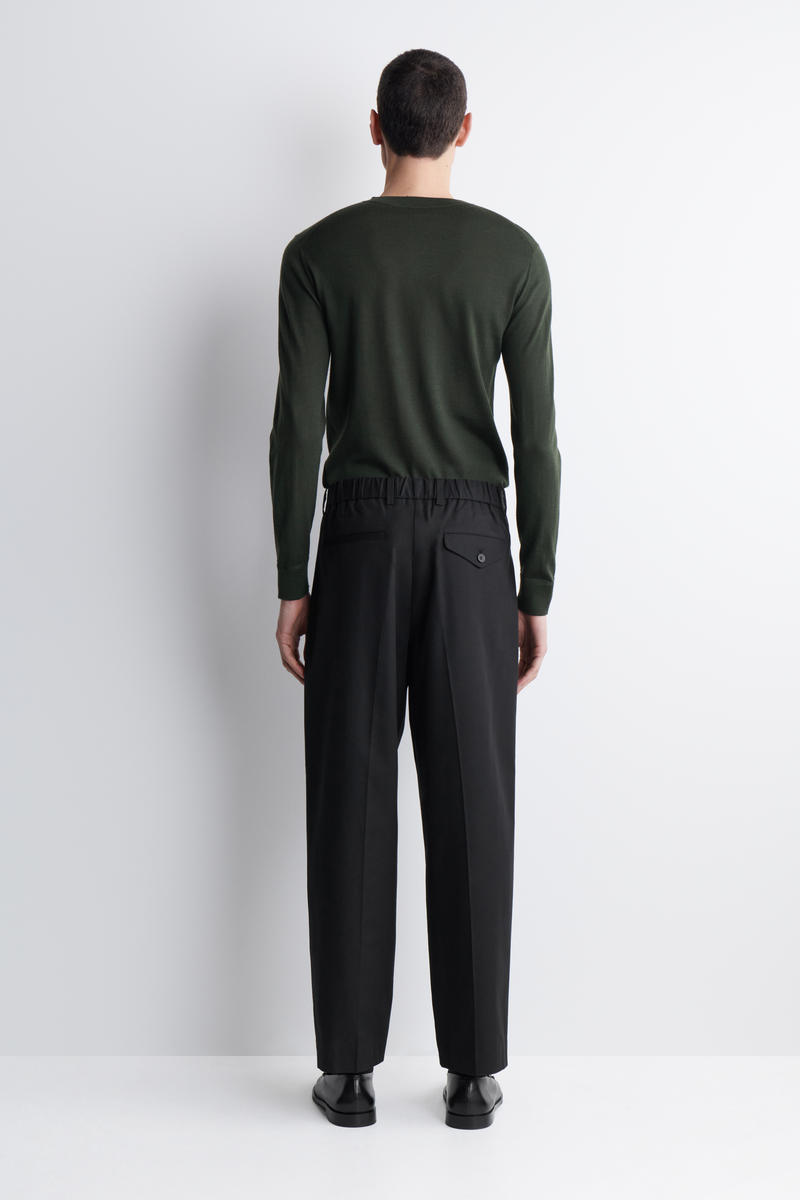 COS ストレートレッグコットンツイルトラウザーズ