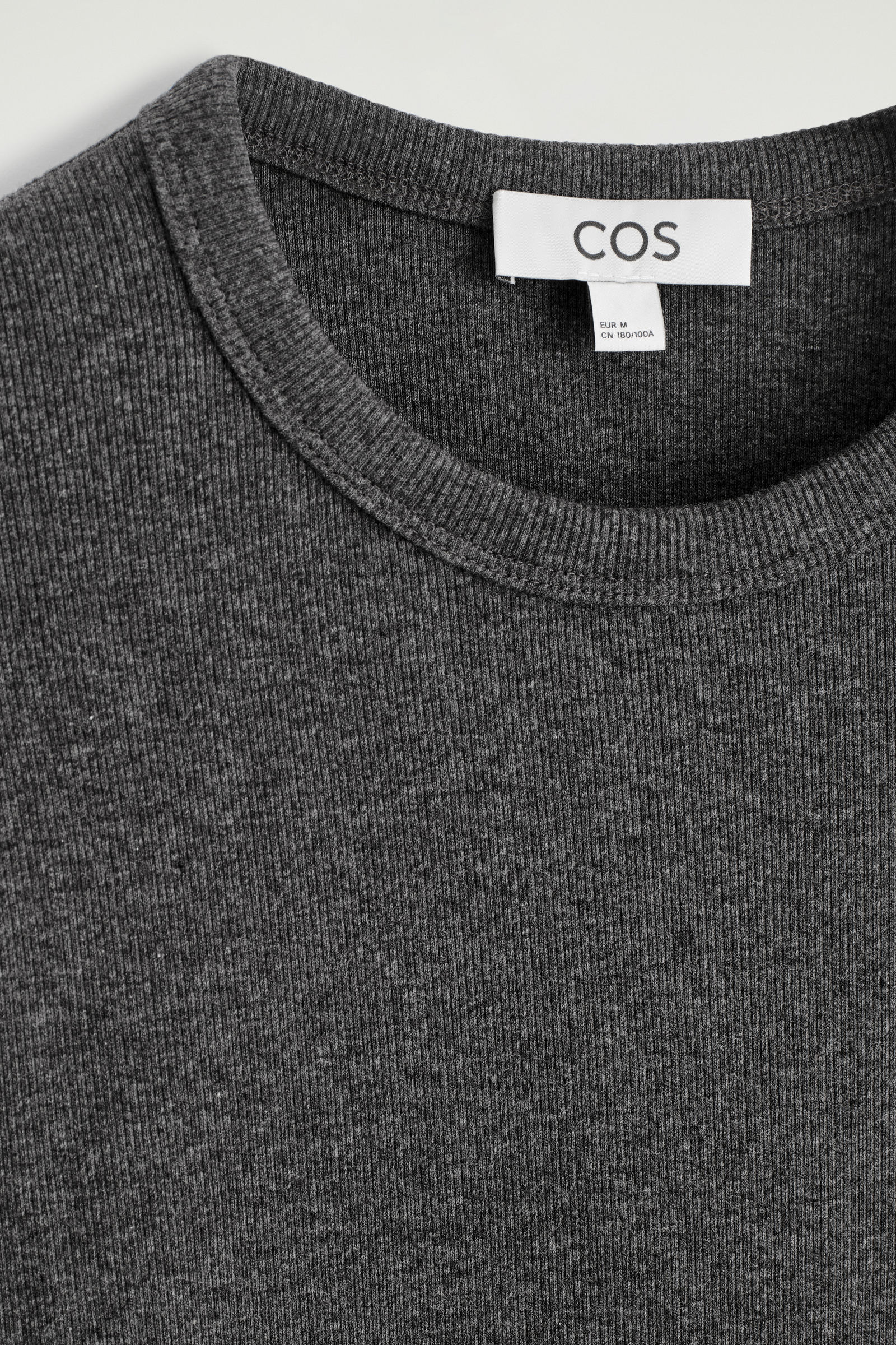 SLIM RIBBED COTTON LONG-SLEEVED T-SHIRT スリムリブコットン長袖T