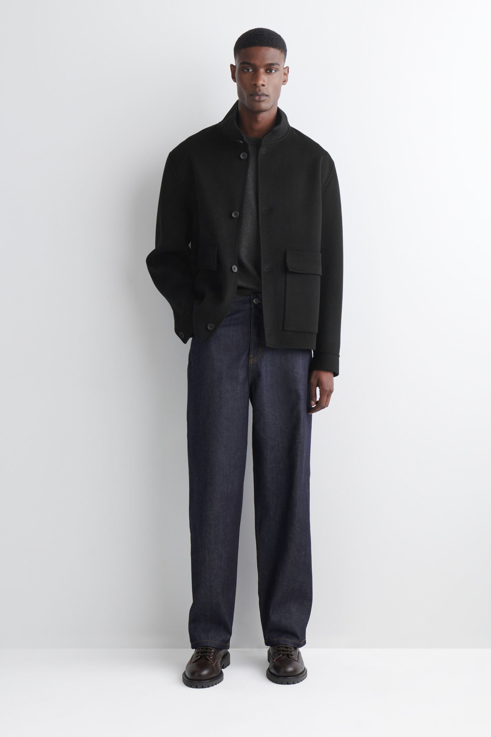 SLIM RIBBED COTTON LONG-SLEEVED T-SHIRT スリムリブコットン長袖T