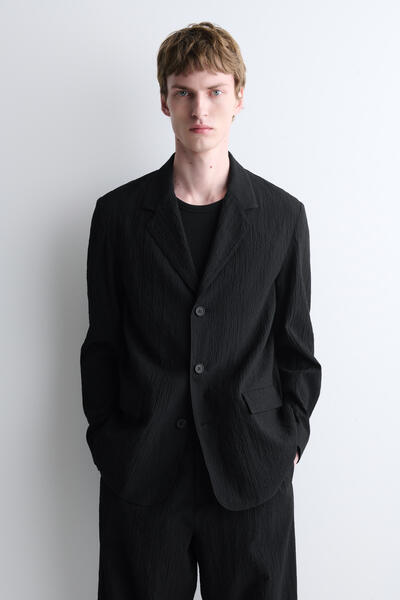 COS アンストラクチャード シアサッカー ブレザー