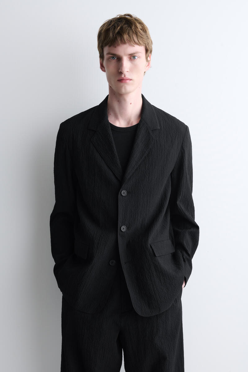 COS アンストラクチャード シアサッカー ブレザー