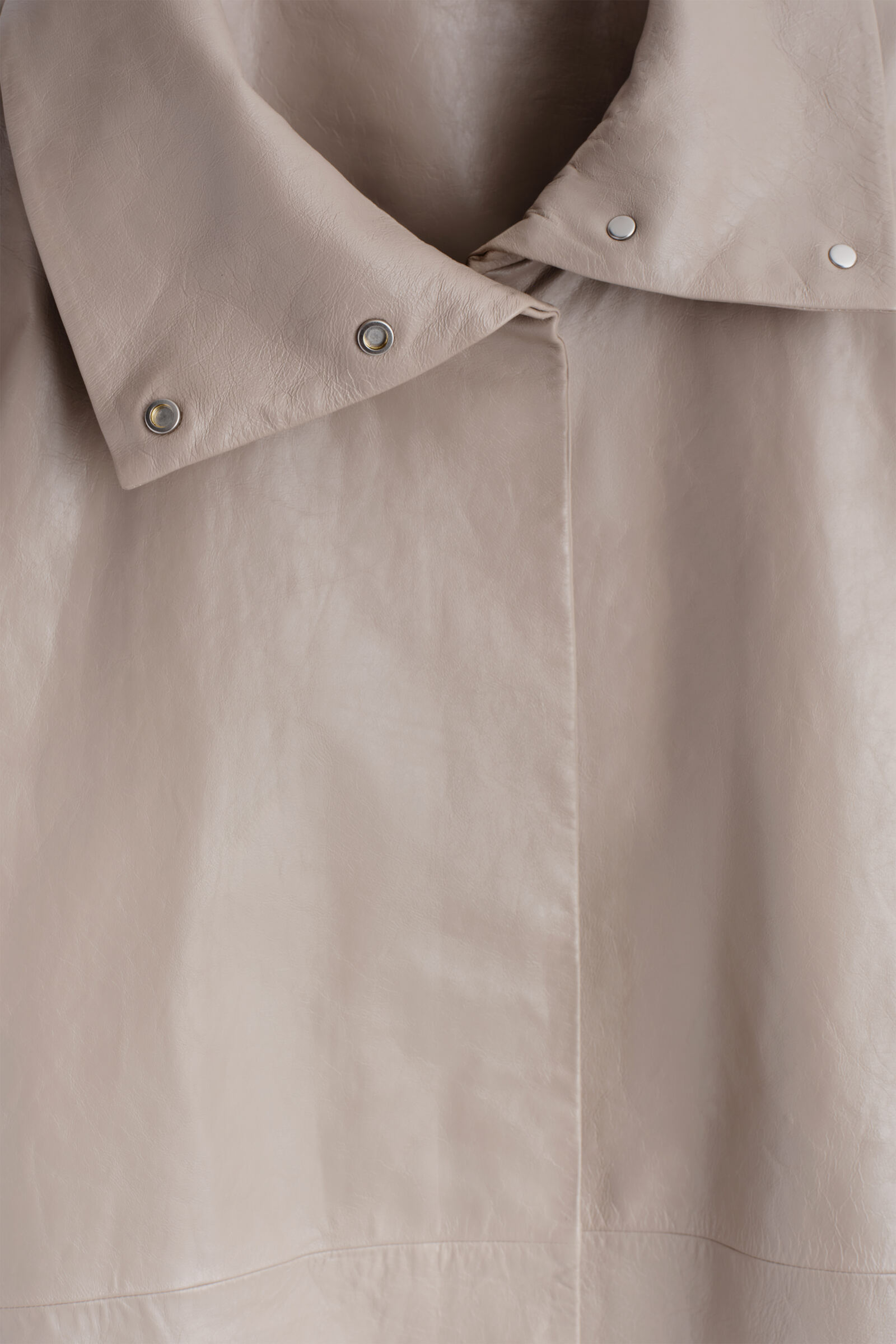 OVERSIZED LEATHER FUNNEL-NECK BOMBER JACKET オーバーサイズ レザー