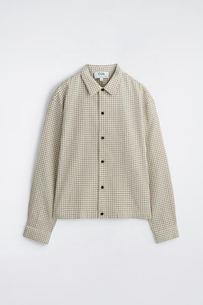 COS チェック柄 シアサッカーシャツ