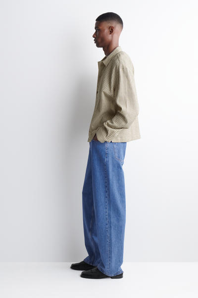 COS チェック柄 シアサッカーシャツ