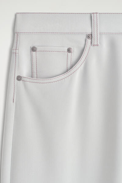 COS デニムエフェクト シルクミディスカート