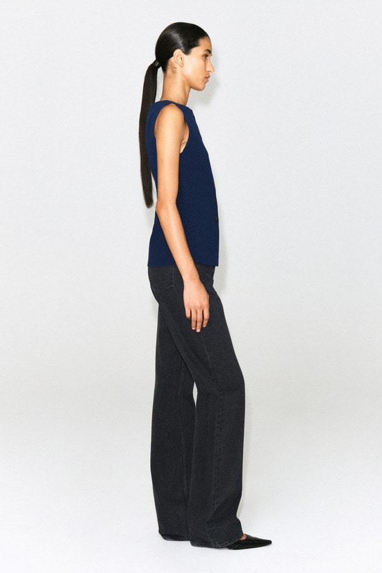 COTTON-BLEND CREPE WAISTCOAT コットンブレンド クレープ ベスト