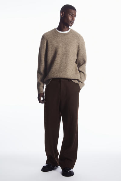 TEXTURED WOOL-BLEND JUMPER テクスチャードウールブレンドセーター 