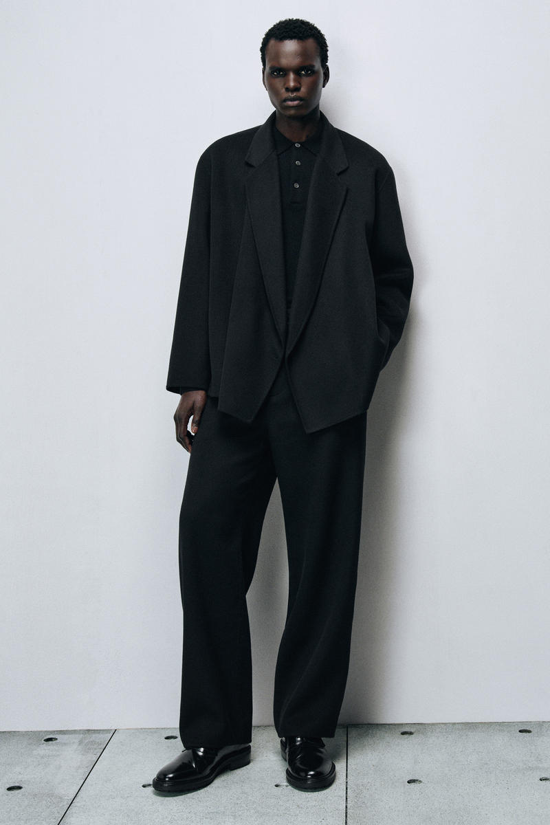 PURE CASHMERE POLO SHIRT ピュアカシミヤポロシャツ ブラック｜COS