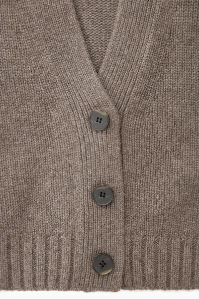 CHUNKY CROPPED CASHMERE-BLEND CARDIGAN チャンキークロップド