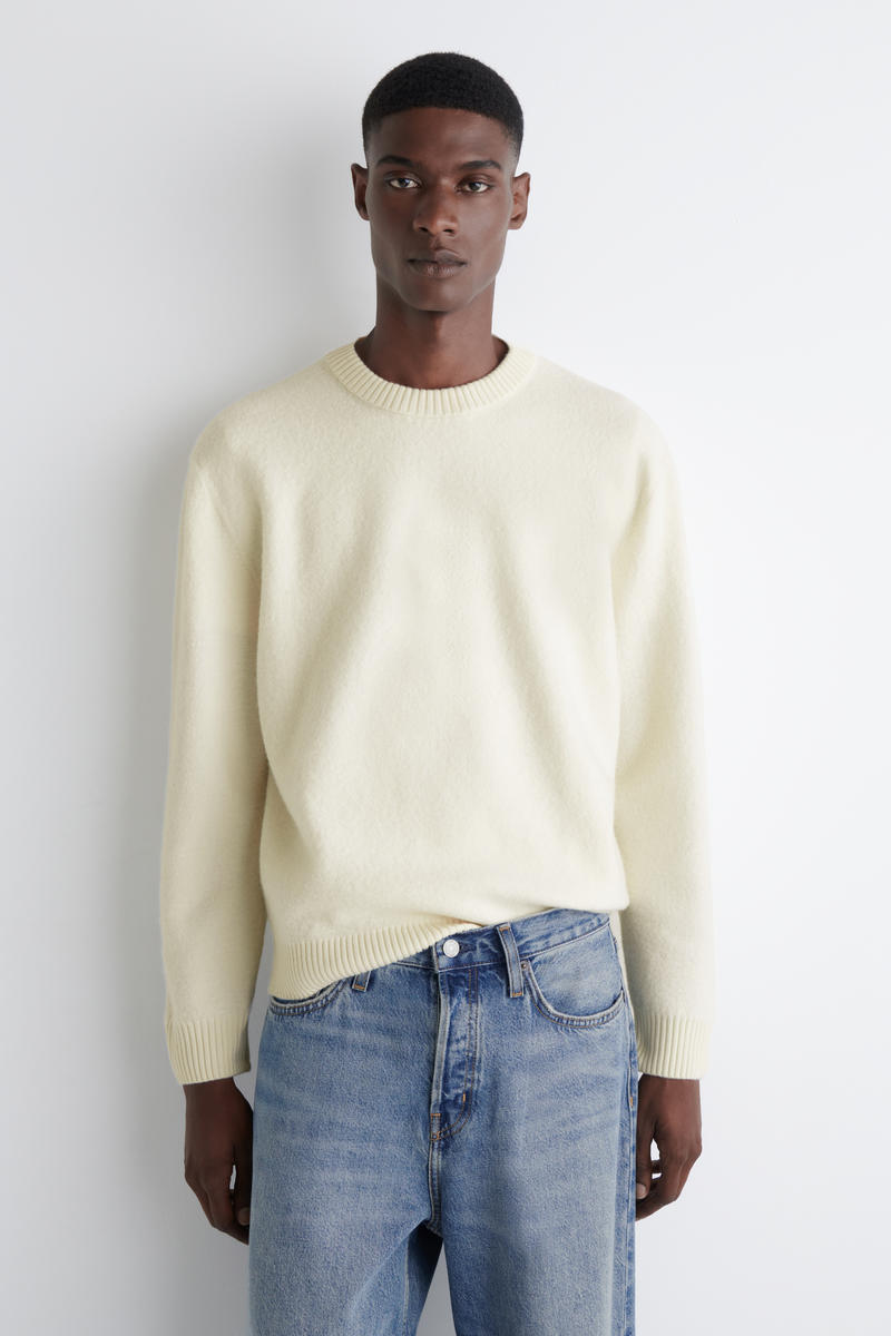 BOILED-WOOL CREW-NECK JUMPER ボイルドウールクルーネックセーター