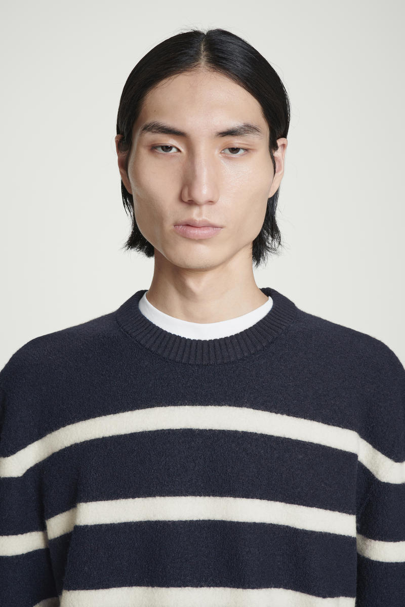 BOILED-WOOL CREW-NECK JUMPER ボイルドウールクルーネックセーター