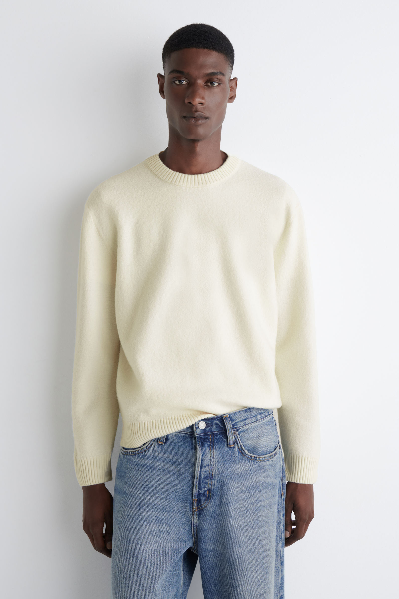 BOILED-WOOL CREW-NECK JUMPER ボイルドウールクルーネックセーター