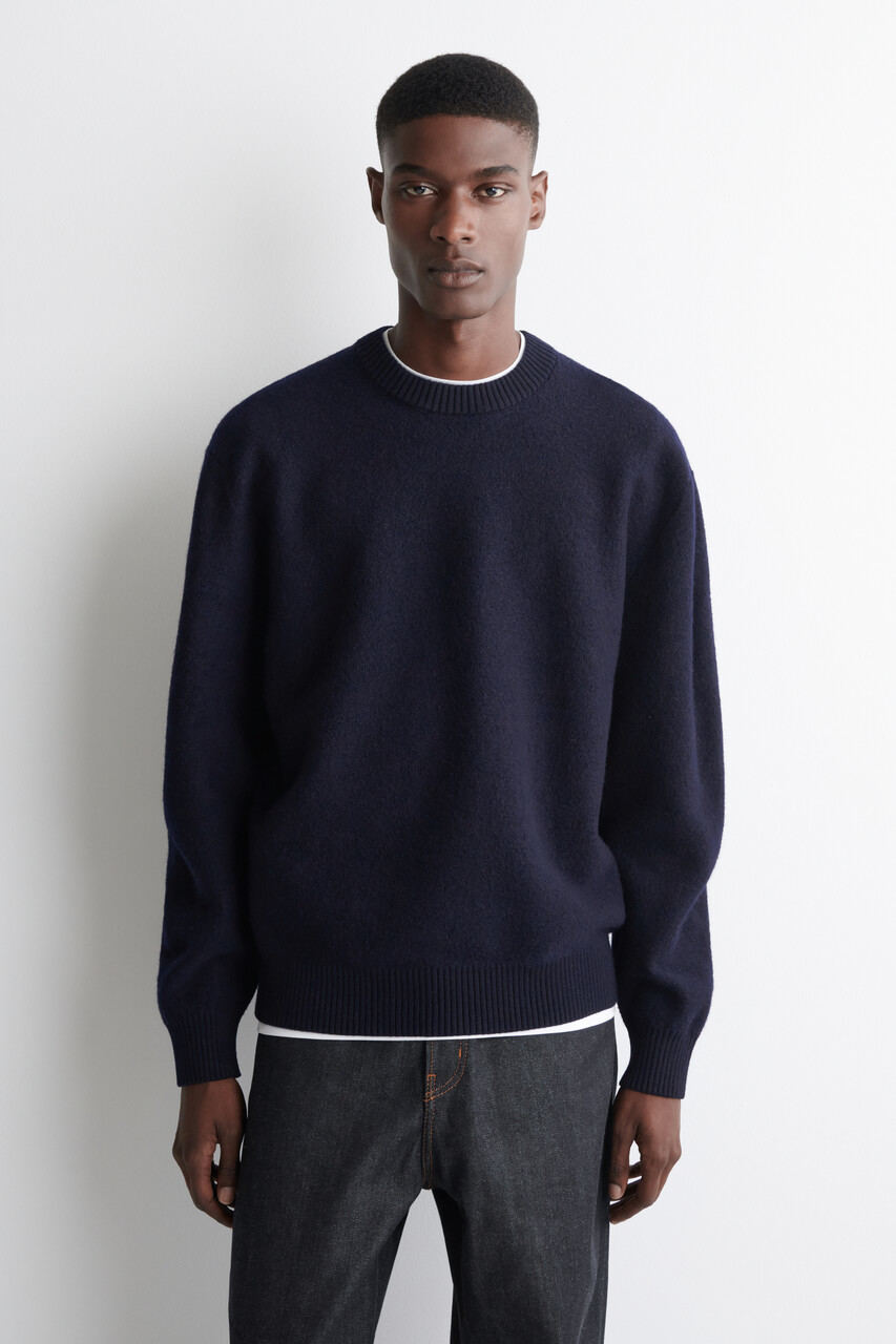 BOILED-WOOL CREW-NECK JUMPER ボイルドウールクルーネックセーター