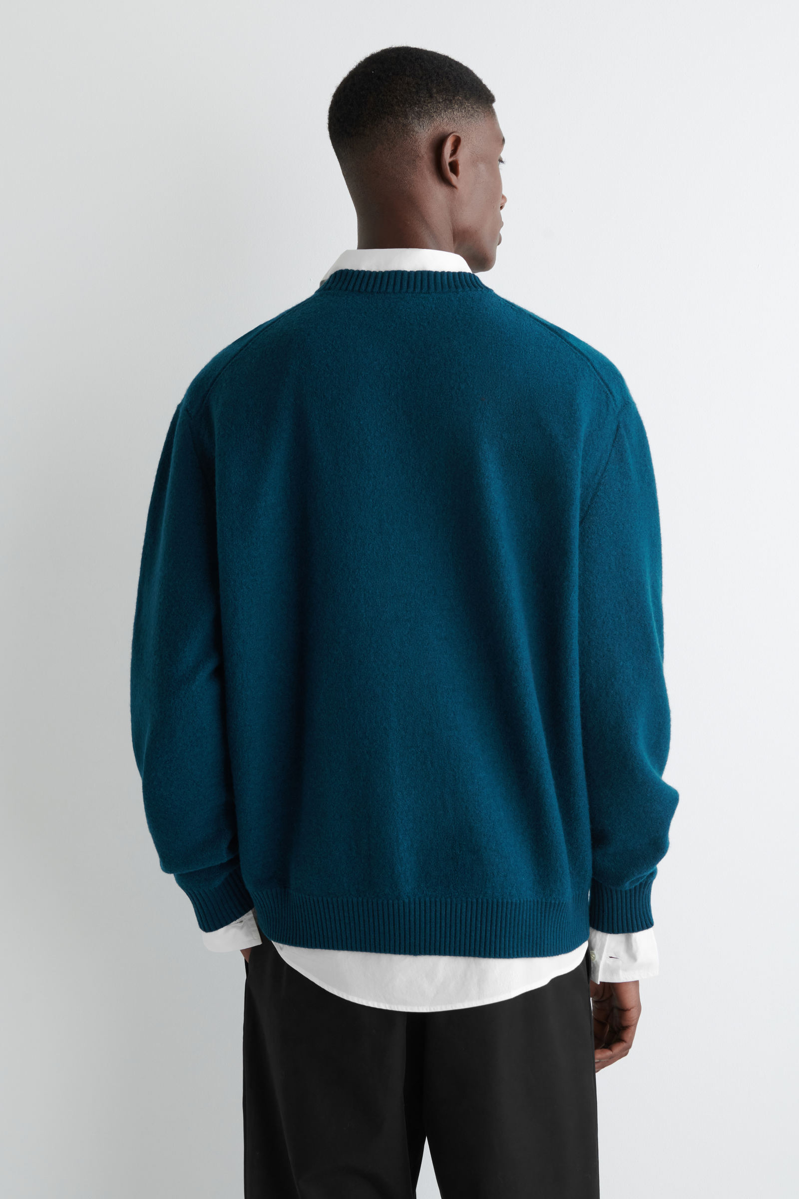 BOILED-WOOL CREW-NECK JUMPER ボイルドウールクルーネックセーター