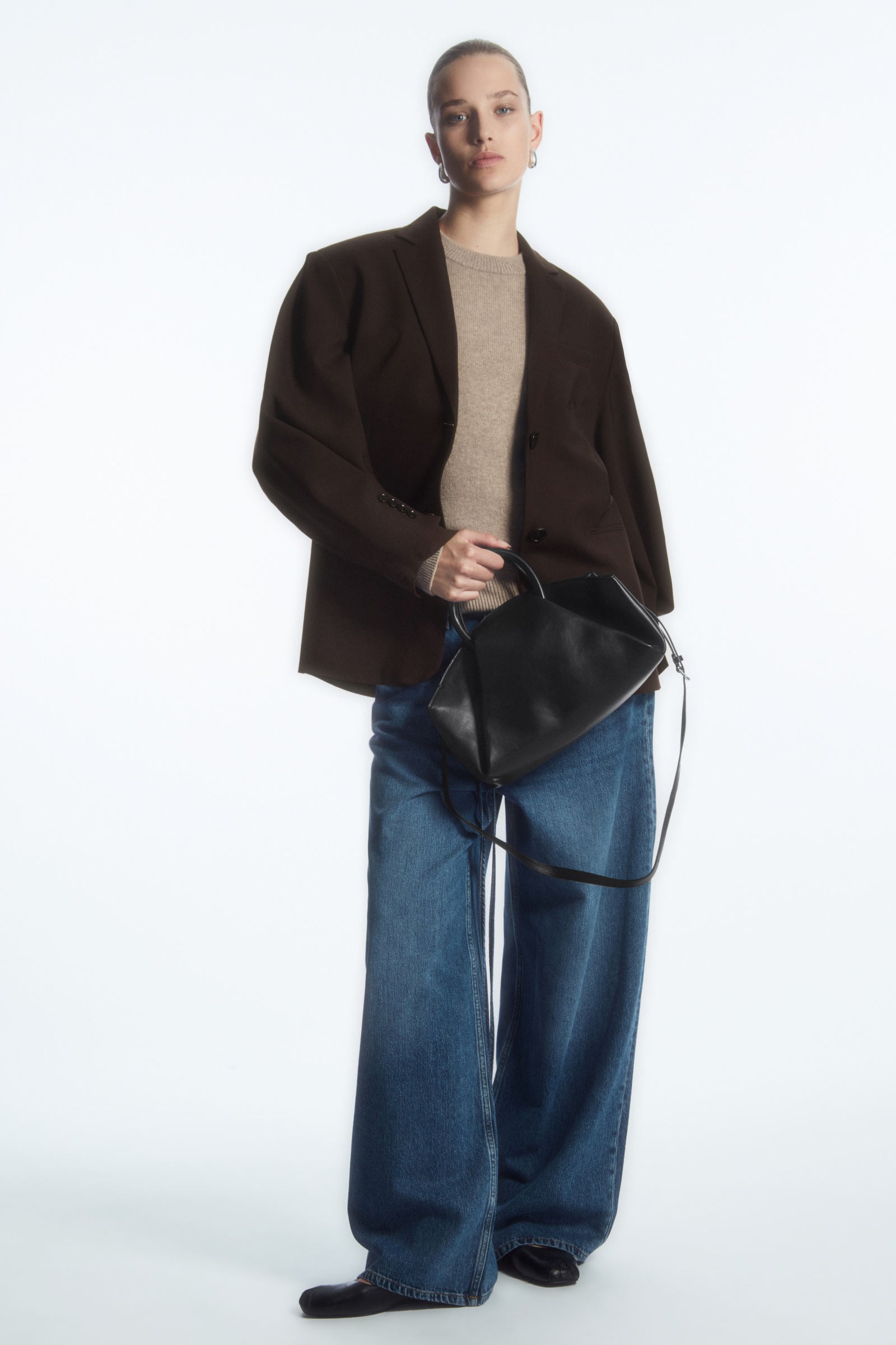 ACCORDION SHOULDER BAG - LEATHER アコーディオンショルダーバッグ 