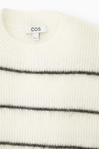 STRIPED TEXTURED MOHAIR-BLEND JUMPER テクスチャードモヘアブレンド 
