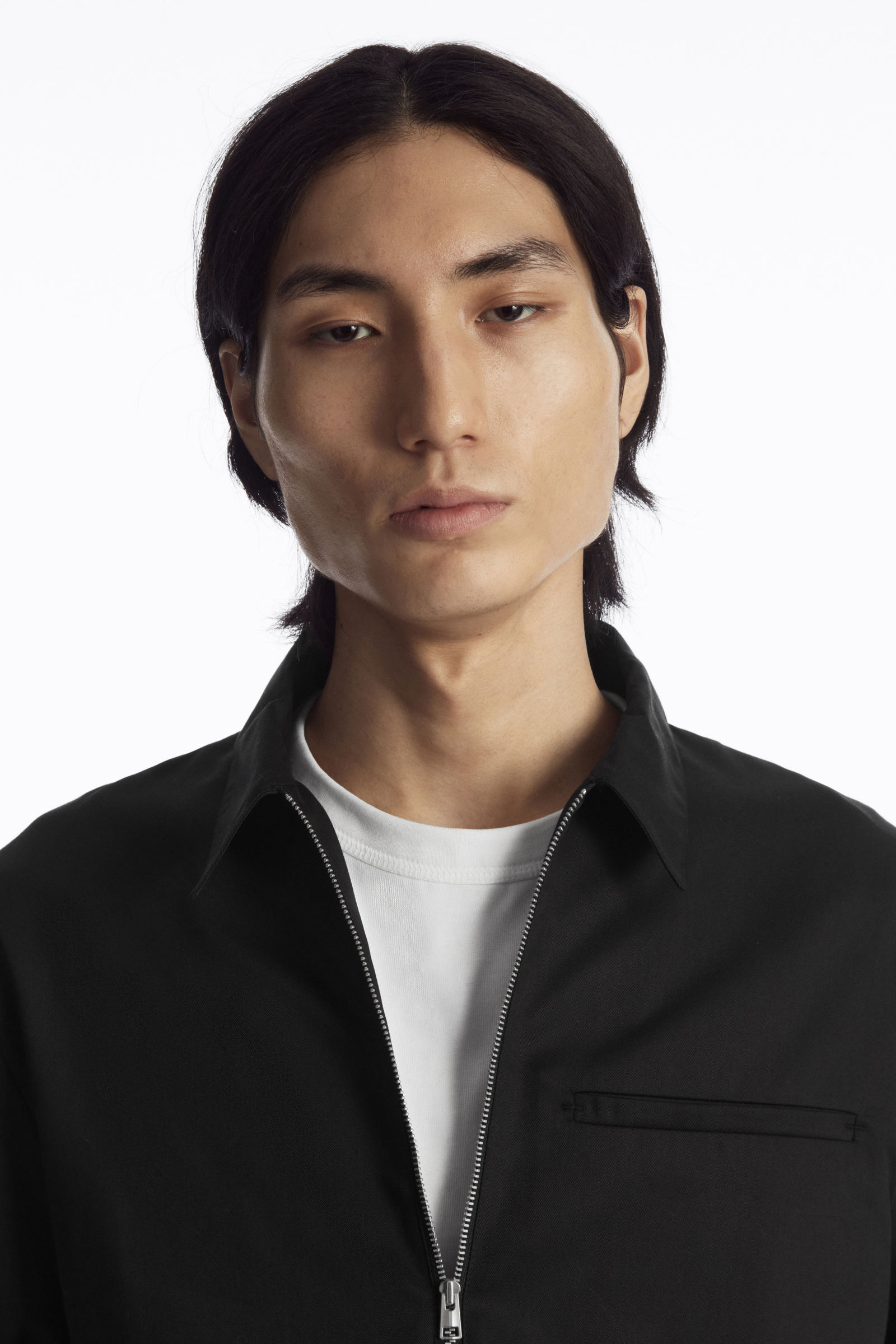 COS ジップアップジャケット　XS ZIPPED BLOUSON JACKET ジップアップ ブルゾン ジャケット ネイビー