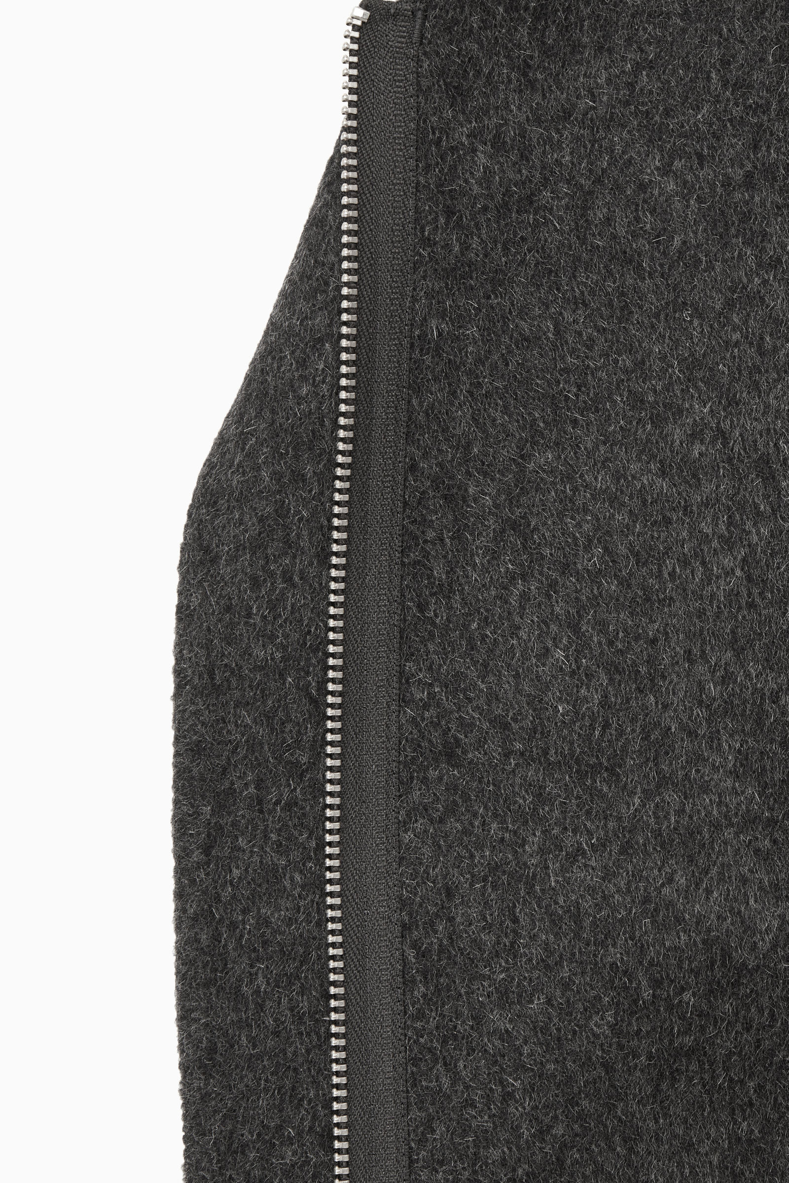 COS コス ダブルフェイスハイブリッドフード付きジレ　グレー DOUBLE-FACED HYBRID HOODED GILET ダブルフェイスハイブリッドフード