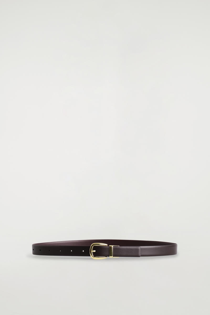 REVERSIBLE LEATHER BELT リバーシブルレザーベルト ブラウン