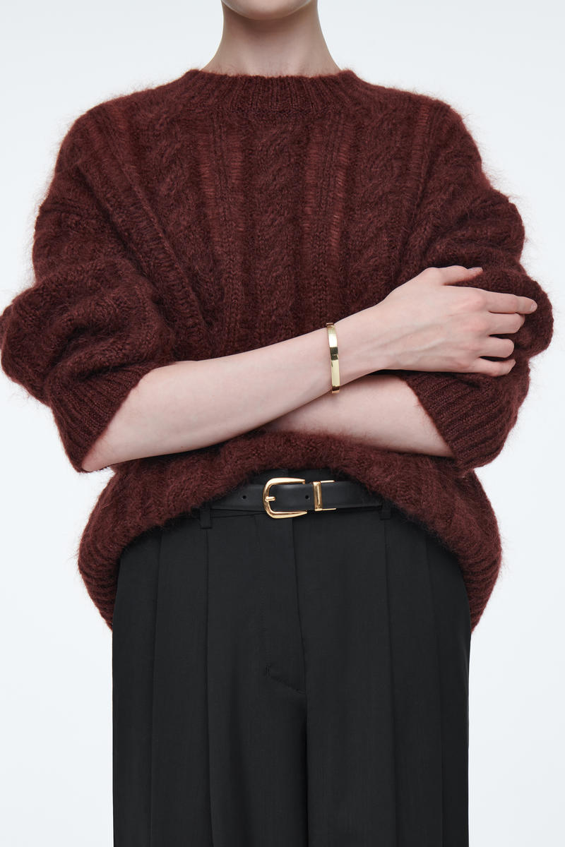 REVERSIBLE LEATHER BELT リバーシブルレザーベルト BORDEAUX / BLACK