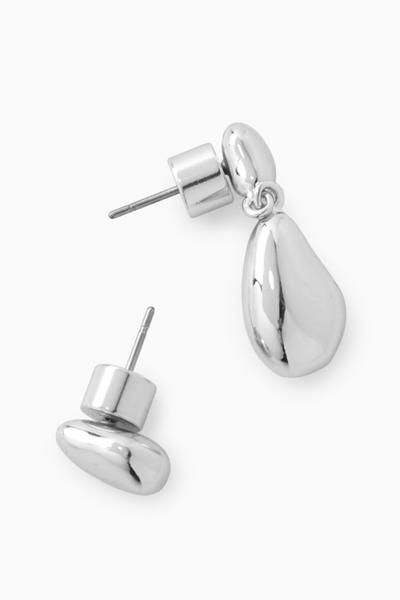 COS ミスマッチドロップスタッドピアス