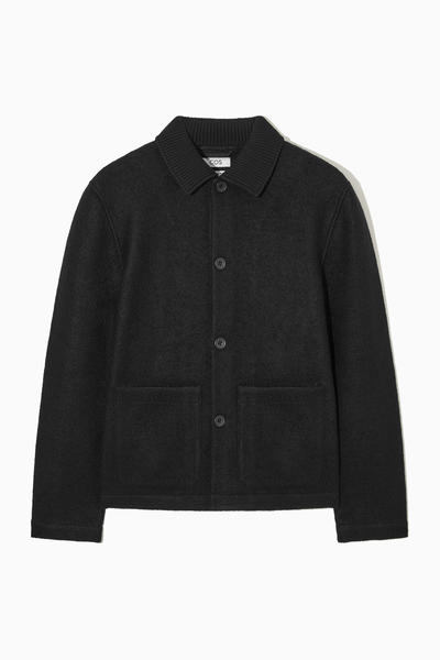 COS ニットカラーオーバーシャツ