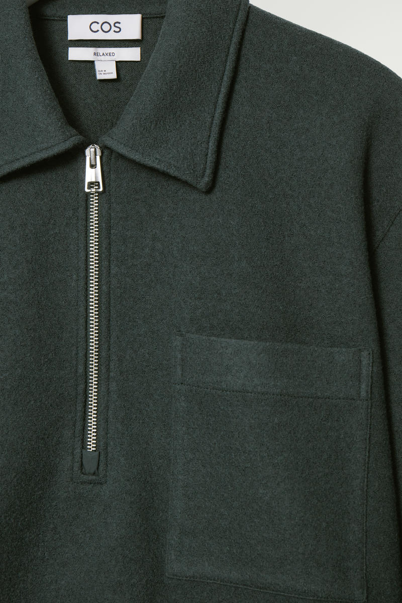 HALF-ZIP WOOL-BLEND JUMPER ハーフジップウールブレンド