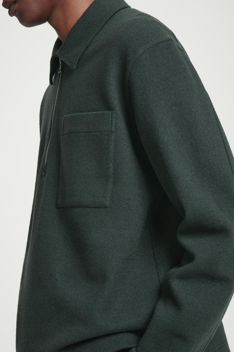 HALF-ZIP WOOL-BLEND JUMPER ハーフジップウールブレンド