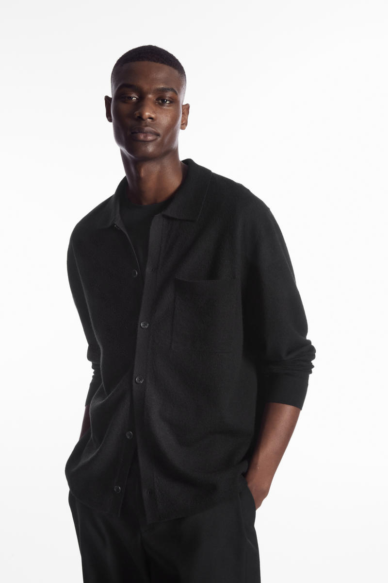 COS ニットボイルドウールシャツ