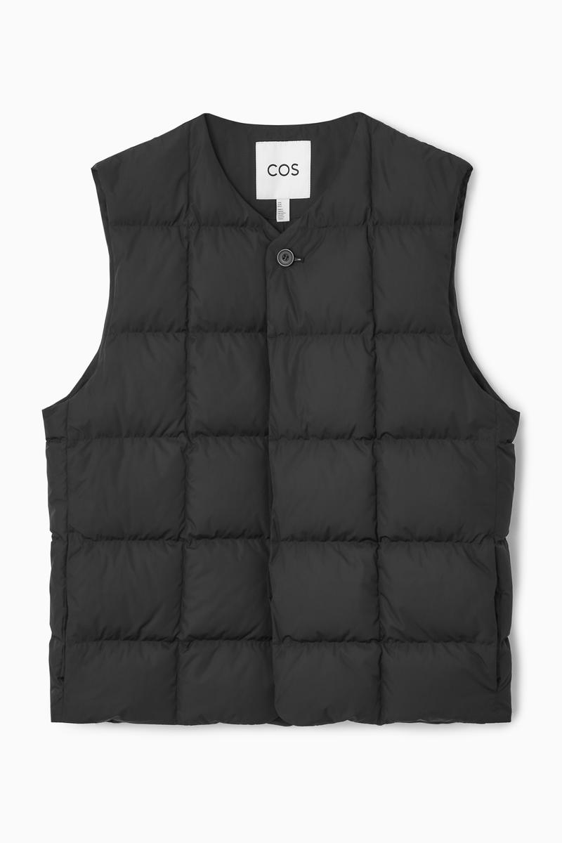 QUILTED PADDED LINER GILET キルト中綿入りジレ ブラック｜COS コス 